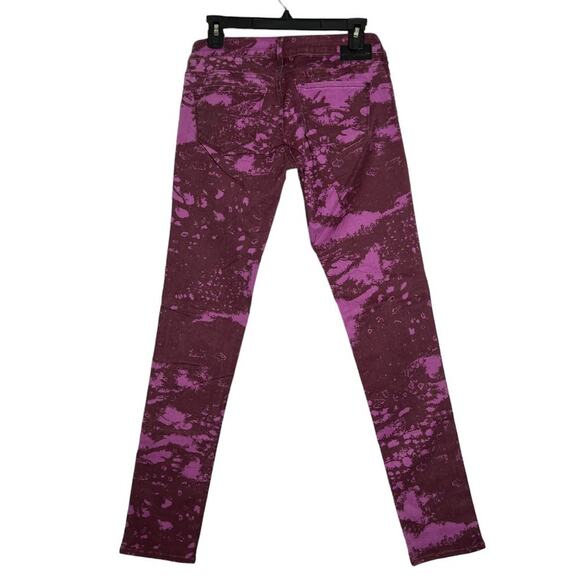 NWT MAVI SERENA Low-Rise Super Skinny ACID TIE DYE Jeans SIZE 27 x  32 Violet - Picture 2 of 9